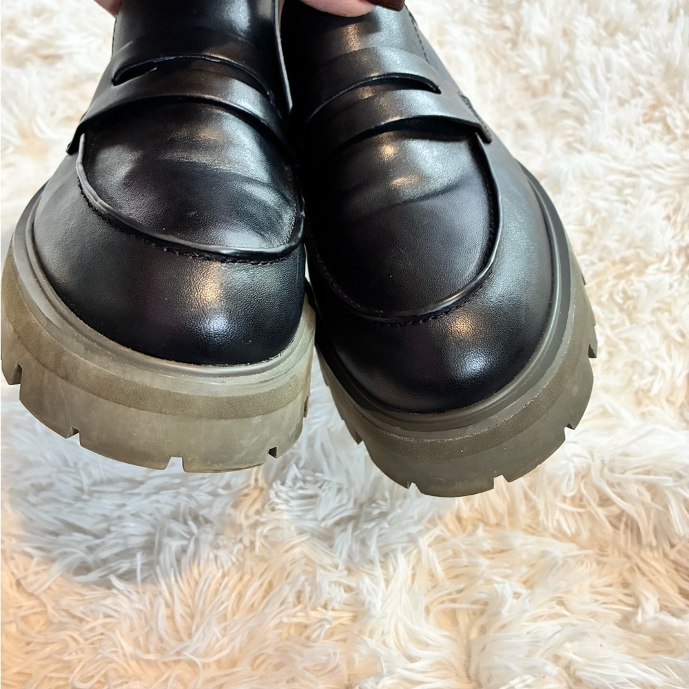 Marc Fisher LTD Latika Leather Lug Loafers Size 9 | Chunky Platform - Picture 5 of 6